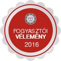 Ez a vállalkozás kiérdemelte a Fogyasztói Vélemény tanúsítvány 2016 kiadását azzal, hogy a Vélemény Faktor algoritmus nem talált negatív fogyasztói véleményt a megadott kulcsszavak alapján a vállalkozásról az interneten. (www.fogyasztoivelemeny.hu) Ez a vállalkozás kiérdemelte a Fogyasztói Vélemény tanúsítvány 2016 kiadását azzal, hogy a Vélemény Faktor algoritmus nem talált negatív fogyasztói véleményt a megadott kulcsszavak alapján a vállalkozásról az interneten. (www.fogyasztoivelemeny.hu)